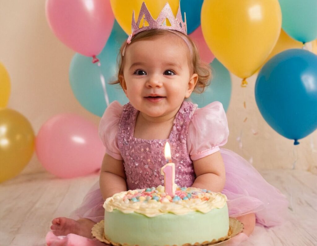 Spruch zum 1. Geburtstag für ein Mädchen: Süße Worte für die kleine Prinzessin
