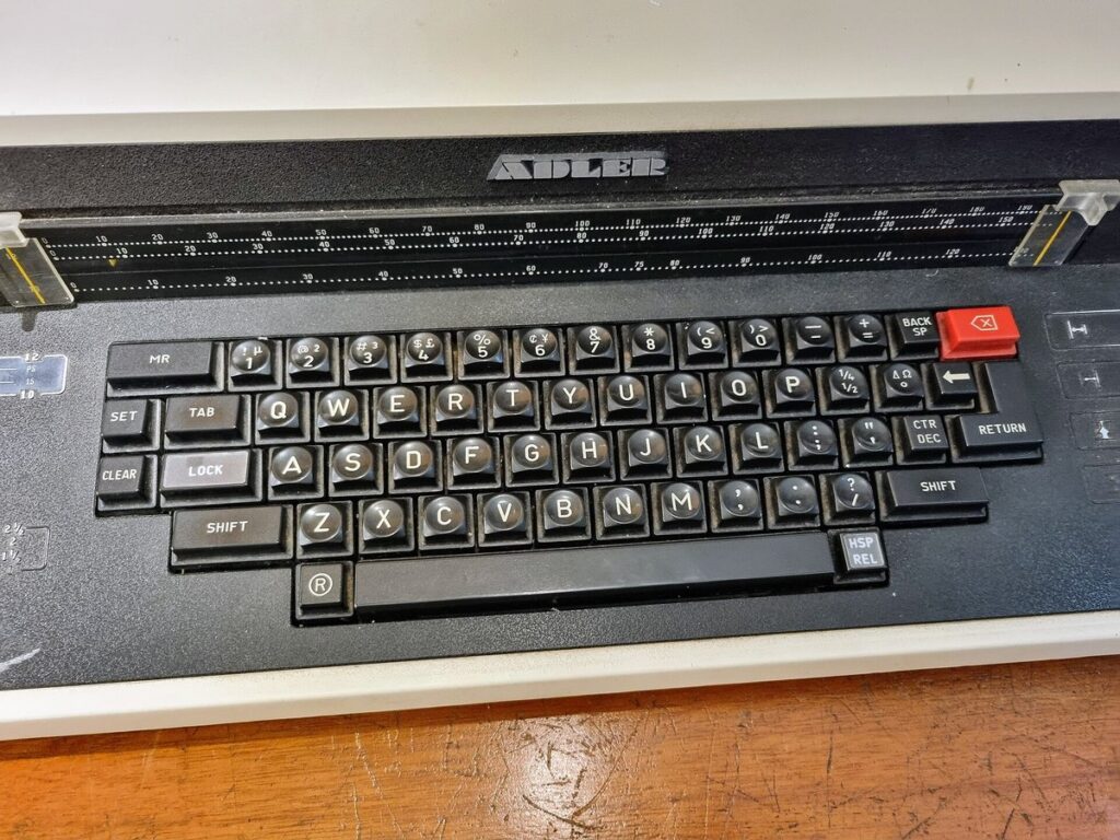 Adler Typewriter Keyboard Close-up