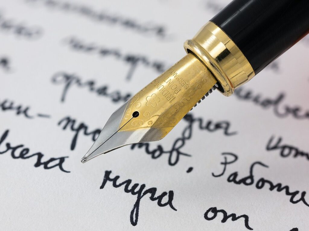 Fountain pen writing (literacy)